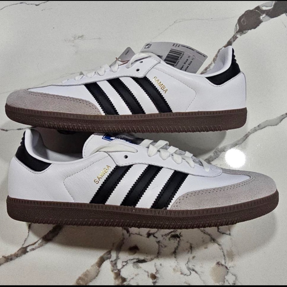 COPY - NWT Adidas Samba White and Black Trainers